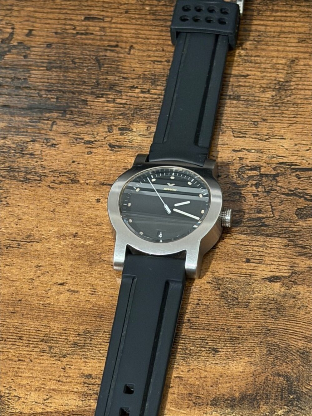 Ventura V-Tronic SPARC Swiss Automatic Watch – Black Rubber Strap
